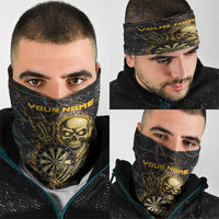 Skull and Darts Graphic Neck Gaiter with Neon Design TS04