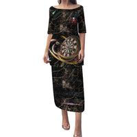 Personalized Skull and Darts Graphic Puletasi with Neon Design - Wonder Print Shop