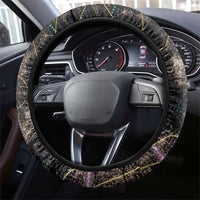 Skull and Darts Graphic Steering Wheel Cover with Neon Design - Wonder Print Shop