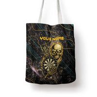 Personalized Skull and Darts Graphic Tote Bag with Neon Design - Wonder Print Shop