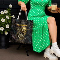 Personalized Skull and Darts Graphic Tote Bag with Neon Design - Wonder Print Shop