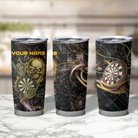 Personalized Skull and Darts Graphic Tumbler Cup with Neon Design - Wonder Print Shop