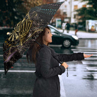 Personalized Skull and Darts Graphic Umbrella with Neon Design - Wonder Print Shop