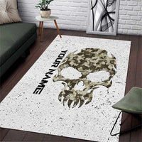 Personalized Camouflage Skull and American Flag Darts Area Rug - Wonder Print Shop