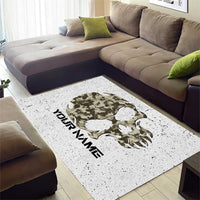 Personalized Camouflage Skull and American Flag Darts Area Rug - Wonder Print Shop