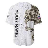 Personalized Camouflage Skull and American Flag Darts Baseball Jersey - Wonder Print Shop