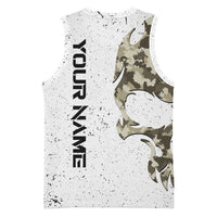 Personalized Camouflage Skull and American Flag Darts Basketball Jersey - Wonder Print Shop