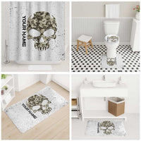 Personalized Camouflage Skull and American Flag Darts Bathroom Set - Wonder Print Shop