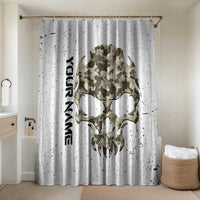 Personalized Camouflage Skull and American Flag Darts Bathroom Set - Wonder Print Shop