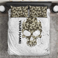 Personalized Camouflage Skull and American Flag Darts Bedding Set - Wonder Print Shop