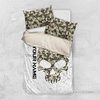 Personalized Camouflage Skull and American Flag Darts Bedding Set - Wonder Print Shop