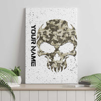 Personalized Camouflage Skull and American Flag Darts Canvas Wall Art - Wonder Print Shop