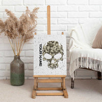 Personalized Camouflage Skull and American Flag Darts Canvas Wall Art - Wonder Print Shop