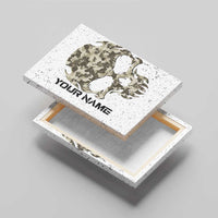 Personalized Camouflage Skull and American Flag Darts Canvas Wall Art - Wonder Print Shop