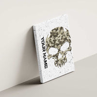 Personalized Camouflage Skull and American Flag Darts Canvas Wall Art - Wonder Print Shop