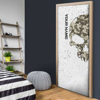 Personalized Camouflage Skull and American Flag Darts Door Cover - Wonder Print Shop