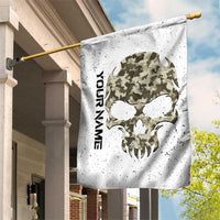 Personalized Camouflage Skull and American Flag Darts Garden Flag - Wonder Print Shop