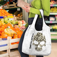 Personalized Camouflage Skull and American Flag Darts Grocery Bag - Wonder Print Shop