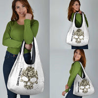 Personalized Camouflage Skull and American Flag Darts Grocery Bag - Wonder Print Shop