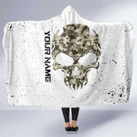 Personalized Camouflage Skull and American Flag Darts Hooded Blanket - Wonder Print Shop