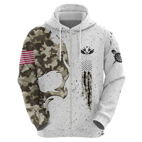 Personalized Camouflage Skull and American Flag Darts Hoodie - Wonder Print Shop