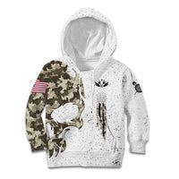 Personalized Camouflage Skull and American Flag Darts Kid Hoodie - Wonder Print Shop
