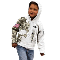 Personalized Camouflage Skull and American Flag Darts Kid Hoodie - Wonder Print Shop