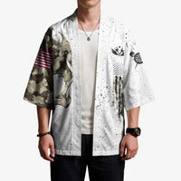 Personalized Camouflage Skull and American Flag Darts Kimono - Wonder Print Shop