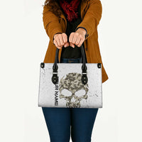 Personalized Camouflage Skull and American Flag Darts Leather Bag - Wonder Print Shop