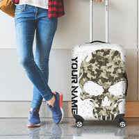 Personalized Camouflage Skull and American Flag Darts Luggage Cover - Wonder Print Shop