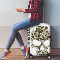 Personalized Camouflage Skull and American Flag Darts Luggage Cover - Wonder Print Shop
