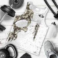 Personalized Camouflage Skull and American Flag Darts Men Tank Top - Wonder Print Shop