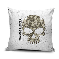 Personalized Camouflage Skull and American Flag Darts Pillow Cover - Wonder Print Shop
