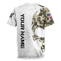 Personalized Camouflage Skull and American Flag Darts Rugby Jersey - Wonder Print Shop