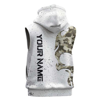 Personalized Camouflage Skull and American Flag Darts Sleeveless Hoodie - Wonder Print Shop