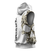 Personalized Camouflage Skull and American Flag Darts Sleeveless Hoodie - Wonder Print Shop
