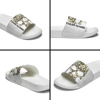 Personalized Camouflage Skull and American Flag Darts Slide Sandals - Wonder Print Shop