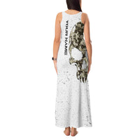 Personalized Camouflage Skull and American Flag Darts Tank Maxi Dress - Wonder Print Shop