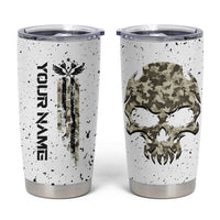 Personalized Camouflage Skull and American Flag Darts Tumbler Cup - Wonder Print Shop
