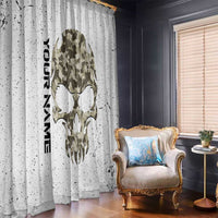 Personalized Camouflage Skull and American Flag Darts Window Curtain - Wonder Print Shop