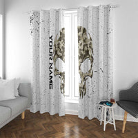 Personalized Camouflage Skull and American Flag Darts Window Curtain - Wonder Print Shop