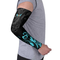 Personalized Elegant Wings and Dartboard Design Arm Sleeves with Swirling Floral Patterns - Wonder Print Shop
