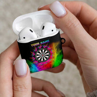 Personalized Colorful Neon Darts AirPods Case with Bold Abstract Background - Wonder Print Shop