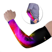 Personalized Colorful Neon Darts Arm Sleeves with Bold Abstract Background - Wonder Print Shop