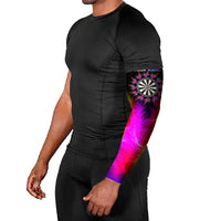 Personalized Colorful Neon Darts Arm Sleeves with Bold Abstract Background - Wonder Print Shop