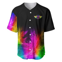 Personalized Colorful Neon Darts Baseball Jersey with Bold Abstract Background - Wonder Print Shop