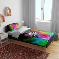 Personalized Colorful Neon Darts Bedding Set with Bold Abstract Background - Wonder Print Shop