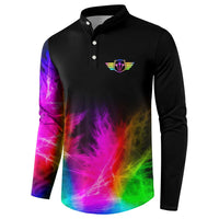 Personalized Colorful Neon Darts Button Sweatshirt with Bold Abstract Background - Wonder Print Shop