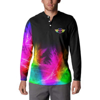 Personalized Colorful Neon Darts Button Sweatshirt with Bold Abstract Background - Wonder Print Shop