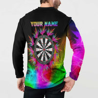 Personalized Colorful Neon Darts Button Sweatshirt with Bold Abstract Background - Wonder Print Shop